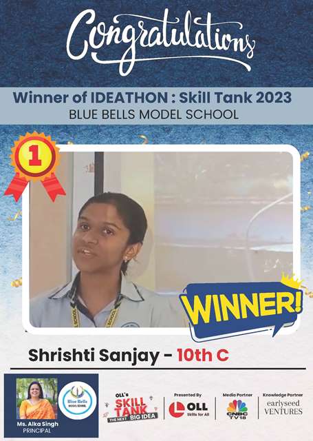 Shrishti Sanjay as Winner in Skill Tank 2023